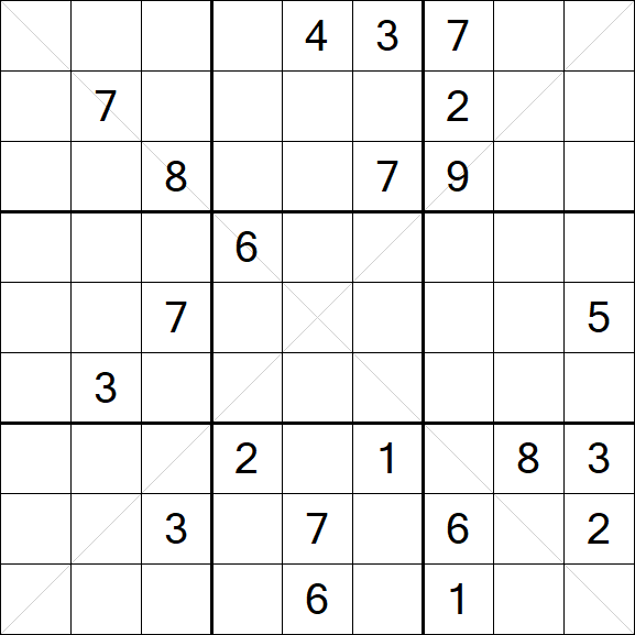 Sudoku X - Difficile