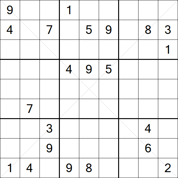 Sudoku X - Difficile