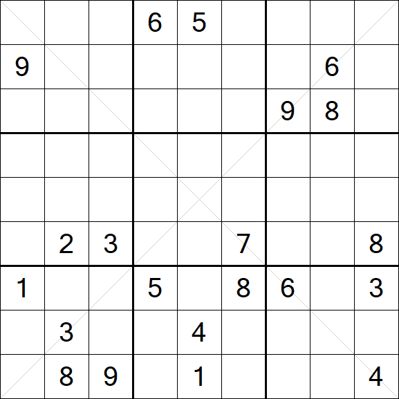 Sudoku X - Difficile