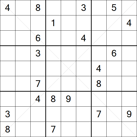 Sudoku X - Difficile