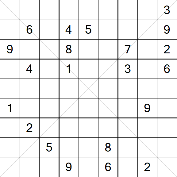 Sudoku X - Difficile