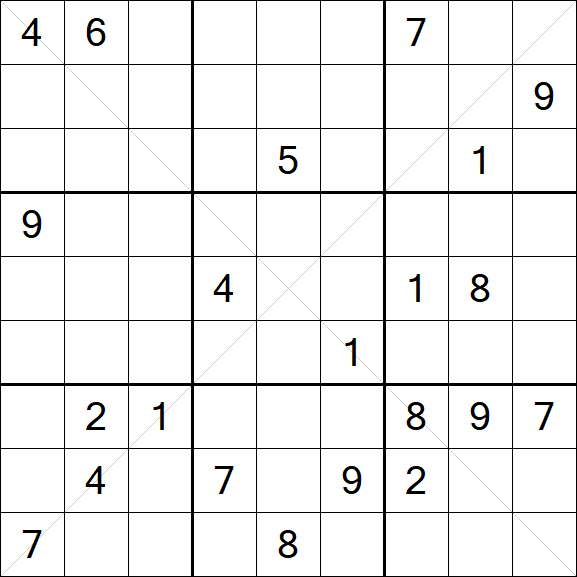 Sudoku X - Difficile