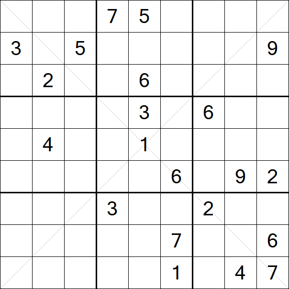 Sudoku X - Difficile