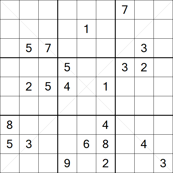 Sudoku X - Difficile