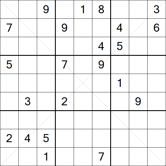 Sudoku X - Difficile