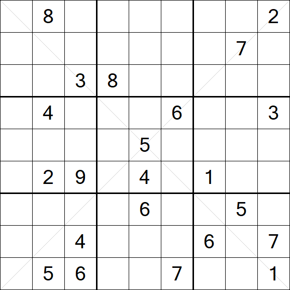 Sudoku X - Difficile