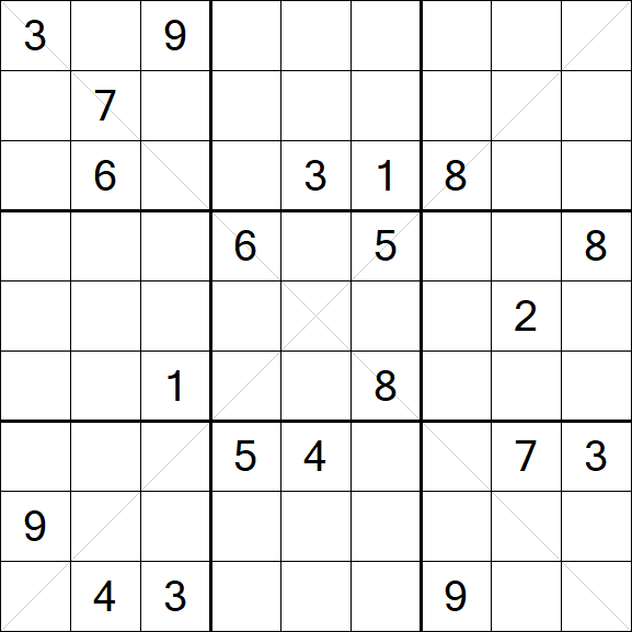 Sudoku X - Hard