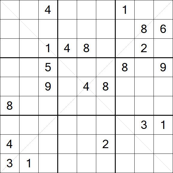 Sudoku X - Difficile