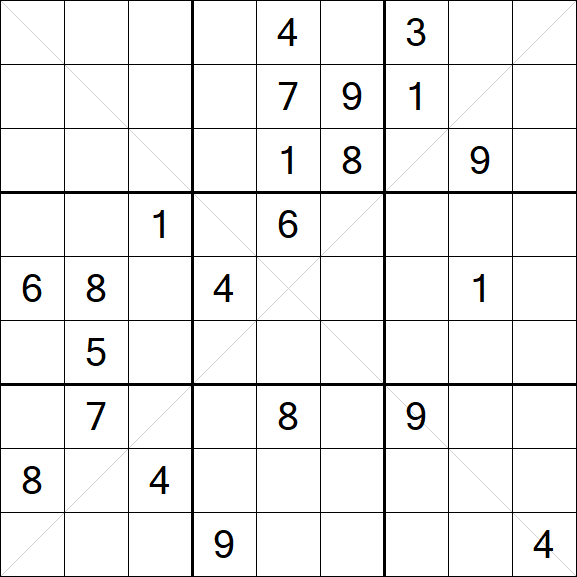 Sudoku X - Difficile