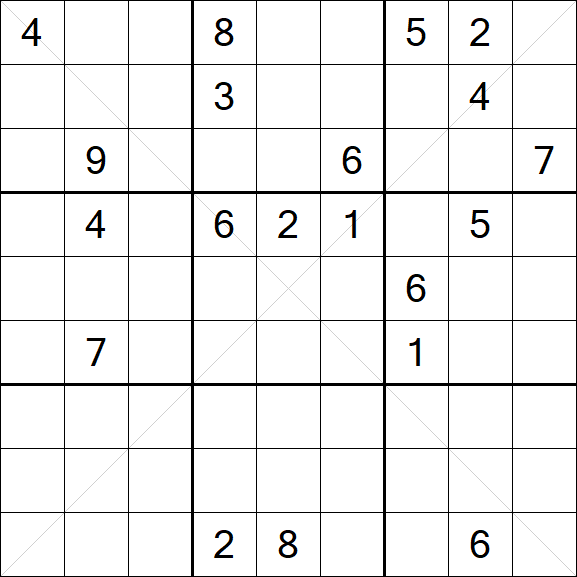 Sudoku X - Difficile