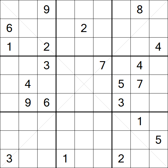 Sudoku X - Difficile