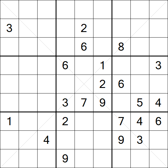 Sudoku X - Difficile