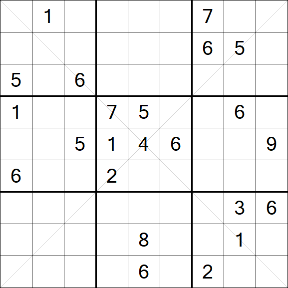 Sudoku X - Difficile