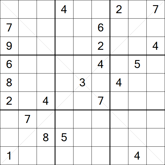 Sudoku X - Difficile