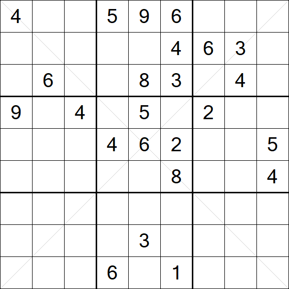 Sudoku X - Difficile