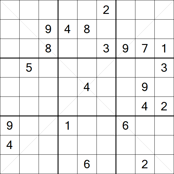Sudoku X - Difficile