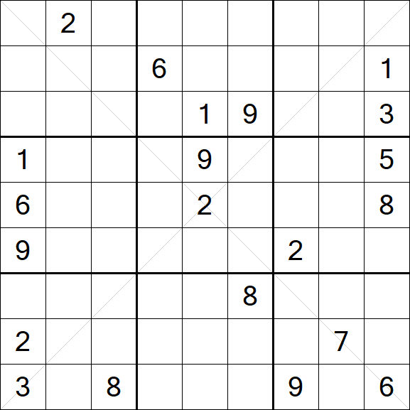 Sudoku X - Difficile