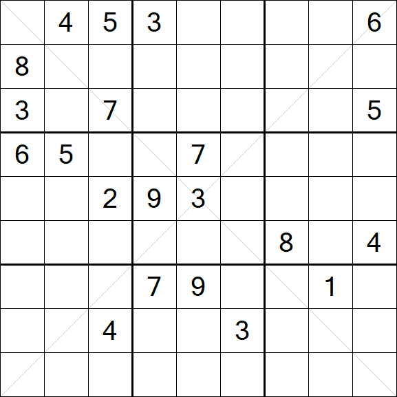 Sudoku X - Difficile