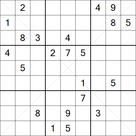 Sudoku X - Difficile
