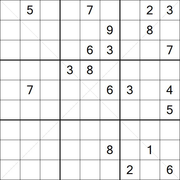 Sudoku X - Difficile