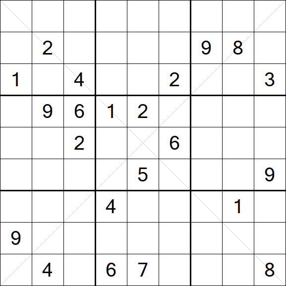 Sudoku X - Difficile