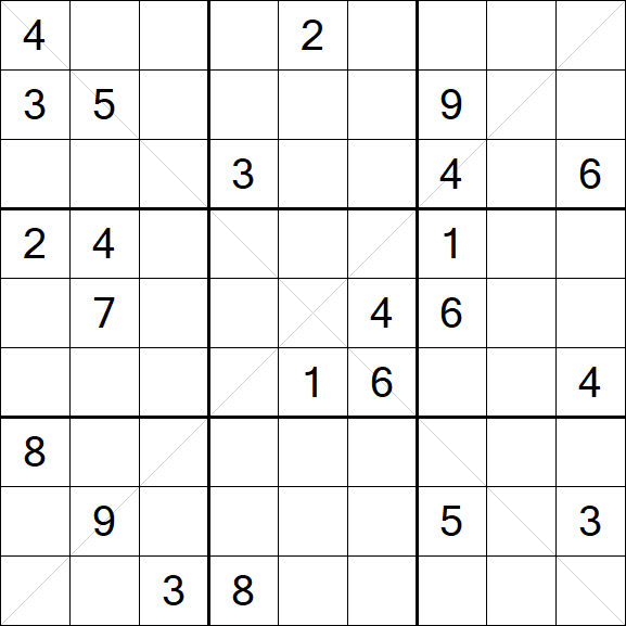 Sudoku X - Difficile