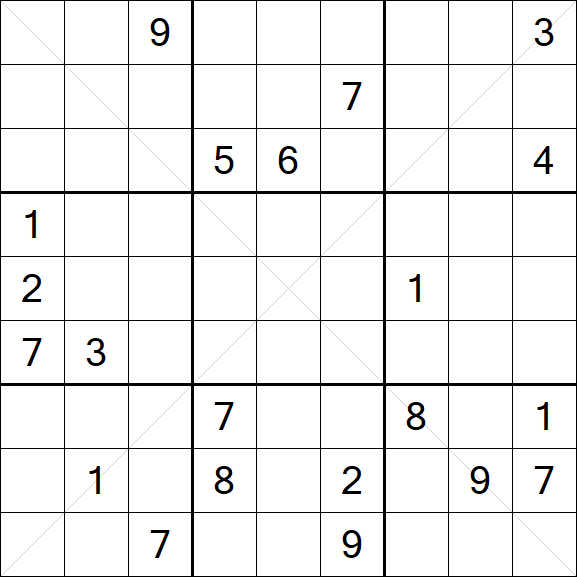 Sudoku X - Difficile