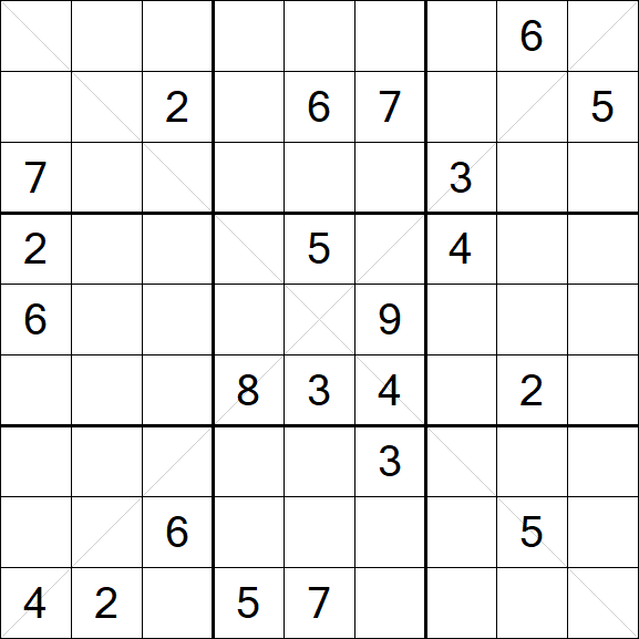 Sudoku X - Difficile