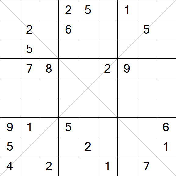 Sudoku X - Difficile