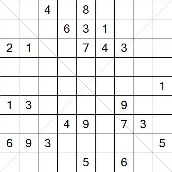 Sudoku X - Difficile