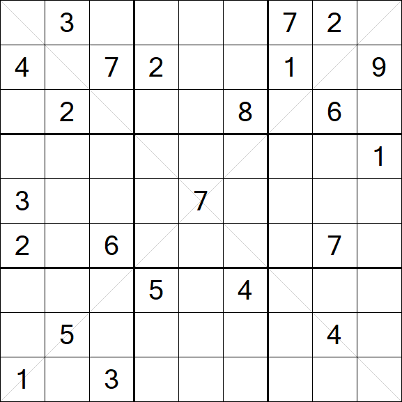 Sudoku X - Difficile