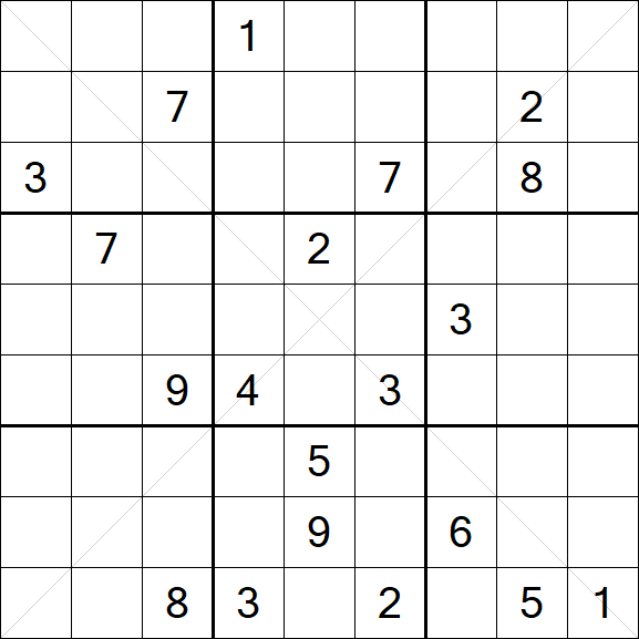 Sudoku X - Difficile
