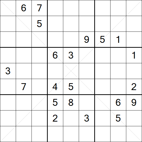 Sudoku X - Difficile
