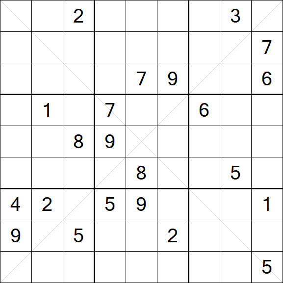 Sudoku X - Difficile