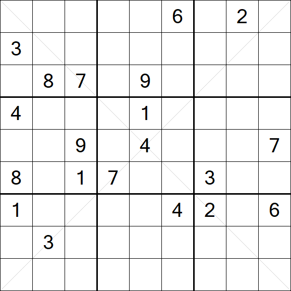 Sudoku X - Difficile