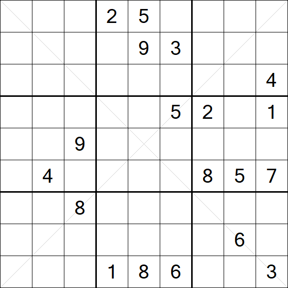 Sudoku X - Difficile