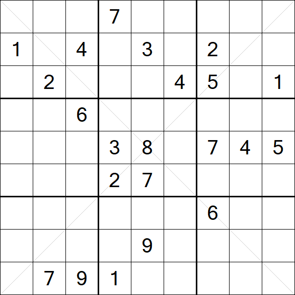 Sudoku X - Difficile