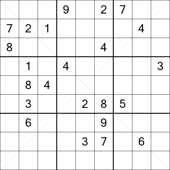 Sudoku X - Difficile