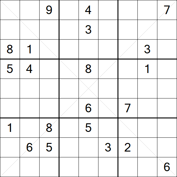 Sudoku X - Difficile