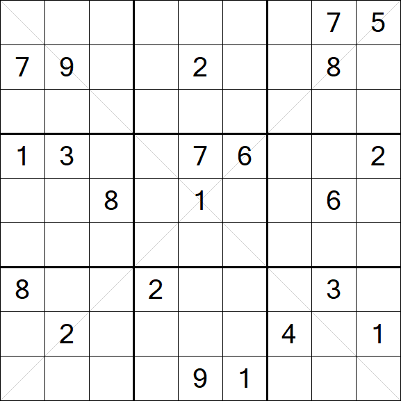 Sudoku X - Difficile