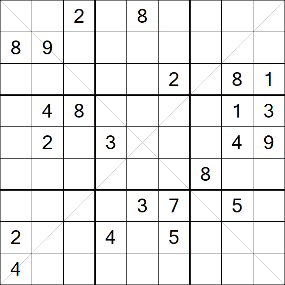 Sudoku X - Difficile