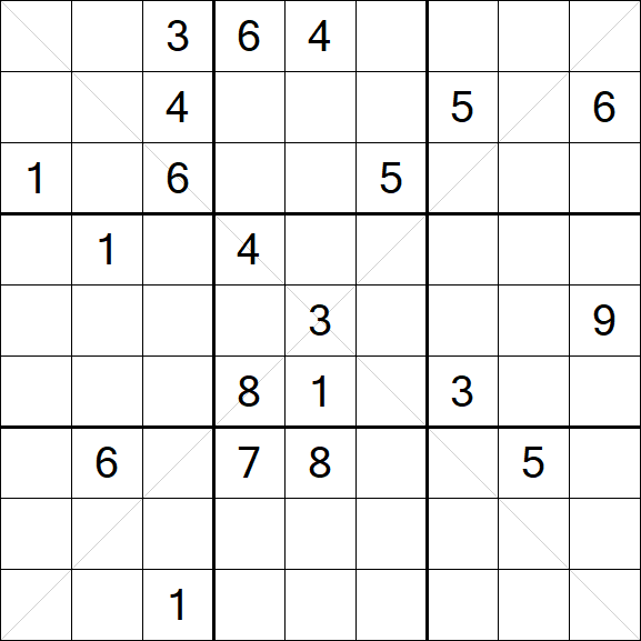 Sudoku X - Difficile