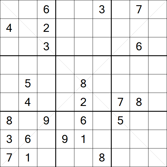 Sudoku X - Difficile