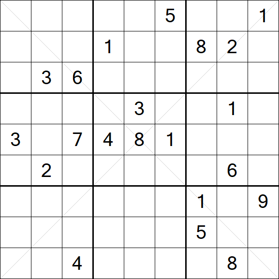Sudoku X - Difficile