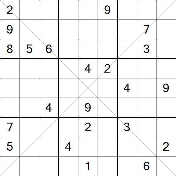 Sudoku X - Difficile