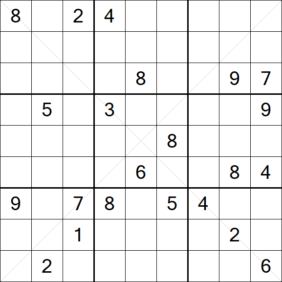 Sudoku X - Difficile