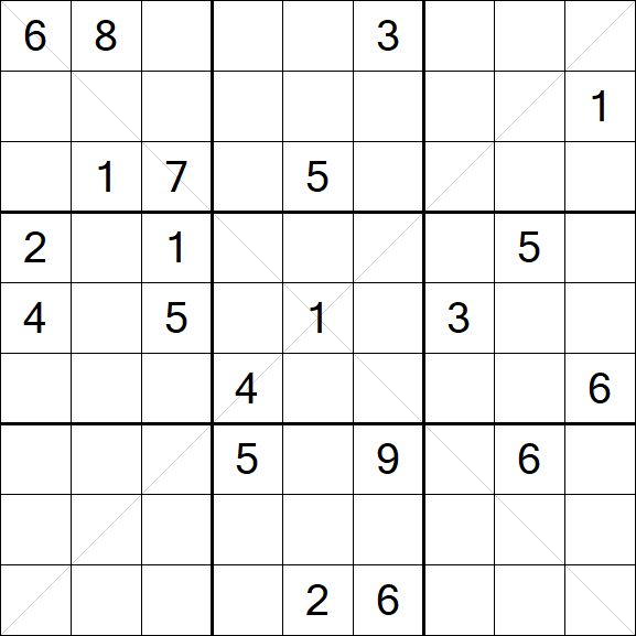 Sudoku X - Difficile