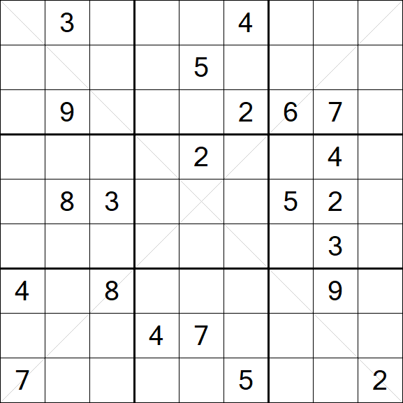 Sudoku X - Difficile