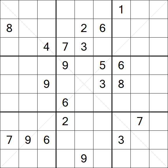 Sudoku X - Difficile
