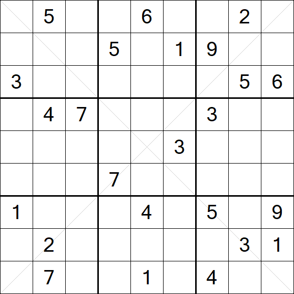 Sudoku X - Difficile